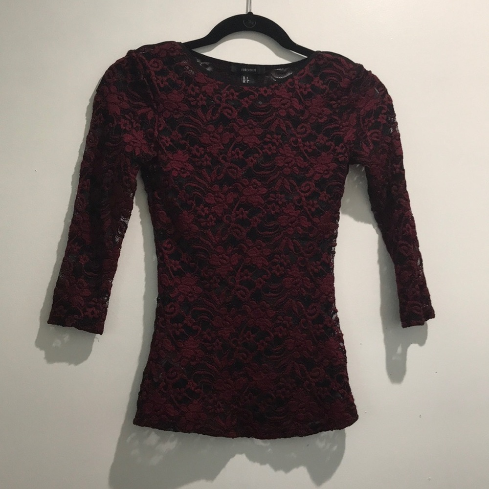 Sexy lace mesh top